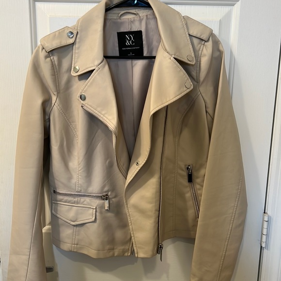 New York & Company Jackets & Blazers - NWT Neutral Leather Jacket